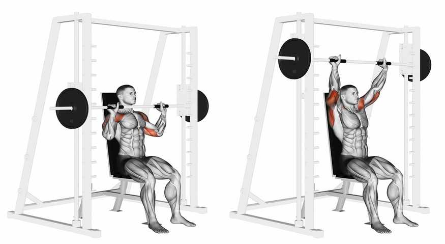 overhead smith machine press shoulders