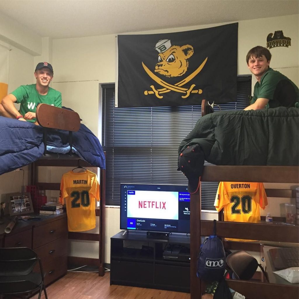 Matching dorm room for brothers