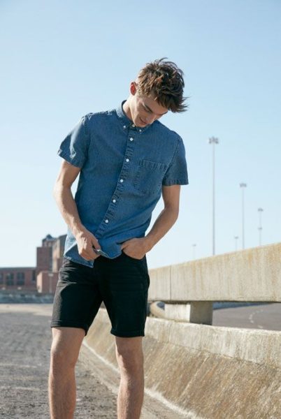 mens matching shorts and button up