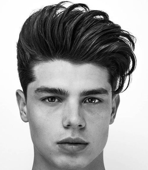 high brush up hairstyle for guys