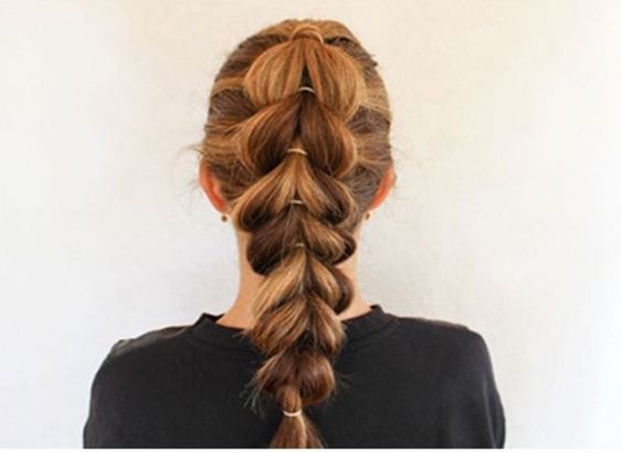 pull through braid hairstyle