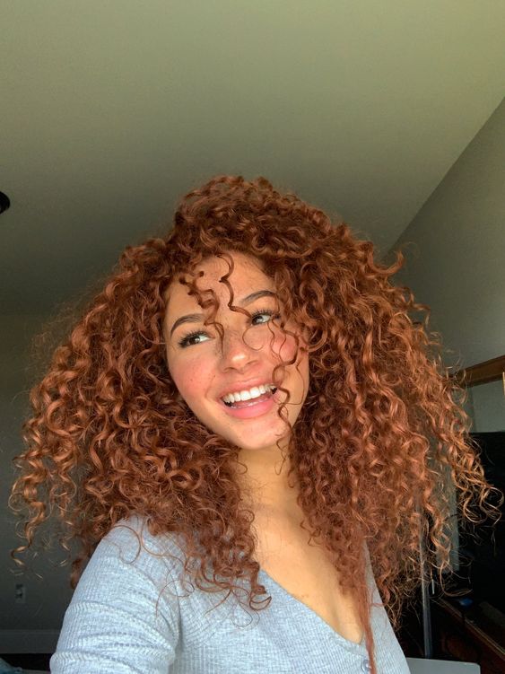 natural curls red head