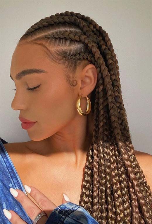 boxer braids hairstyle for teenage girls