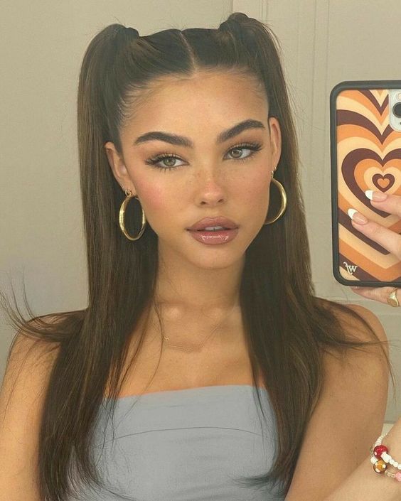 Madison Beer pigtails hairstyle