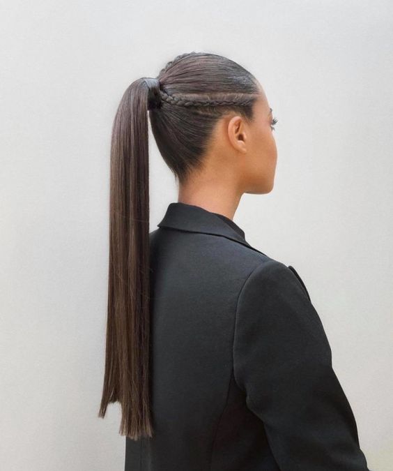 straight ponytail hairstyles