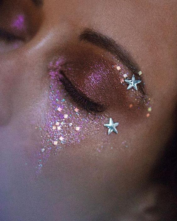 stars and glitter makeup