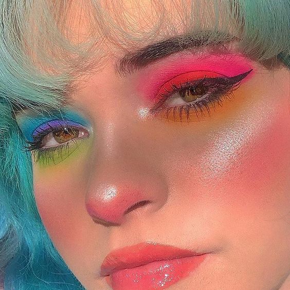 rainbow festival makeup looks