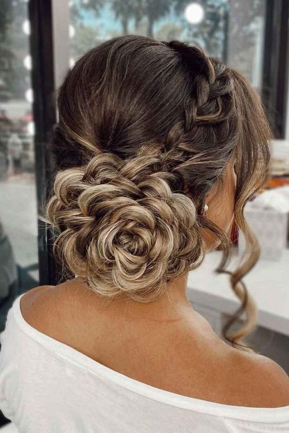 rose bun updo