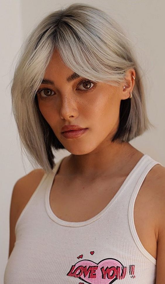 two tone bob hairstyle