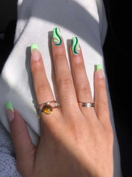 green spring nail designs for teens