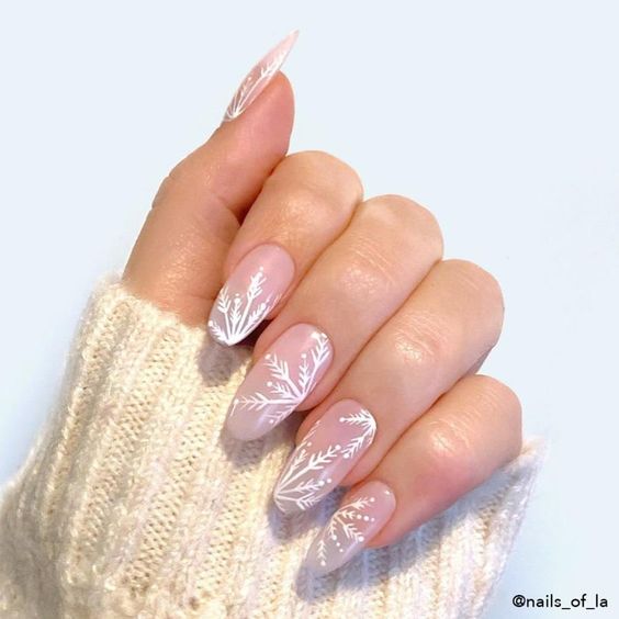 snowflake winter nail ideas for teens