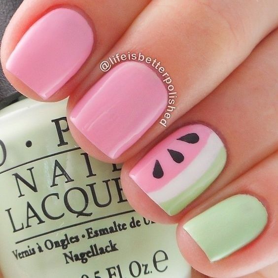 watermelon summer nail designs for teens