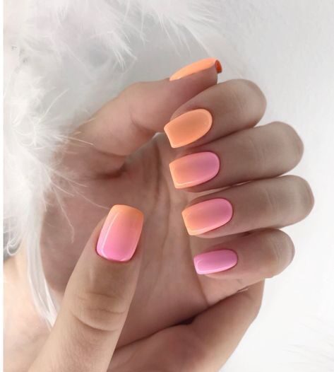 Pink Ombre Nails 