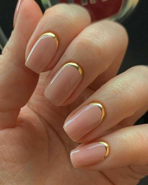 reverse french tip nails