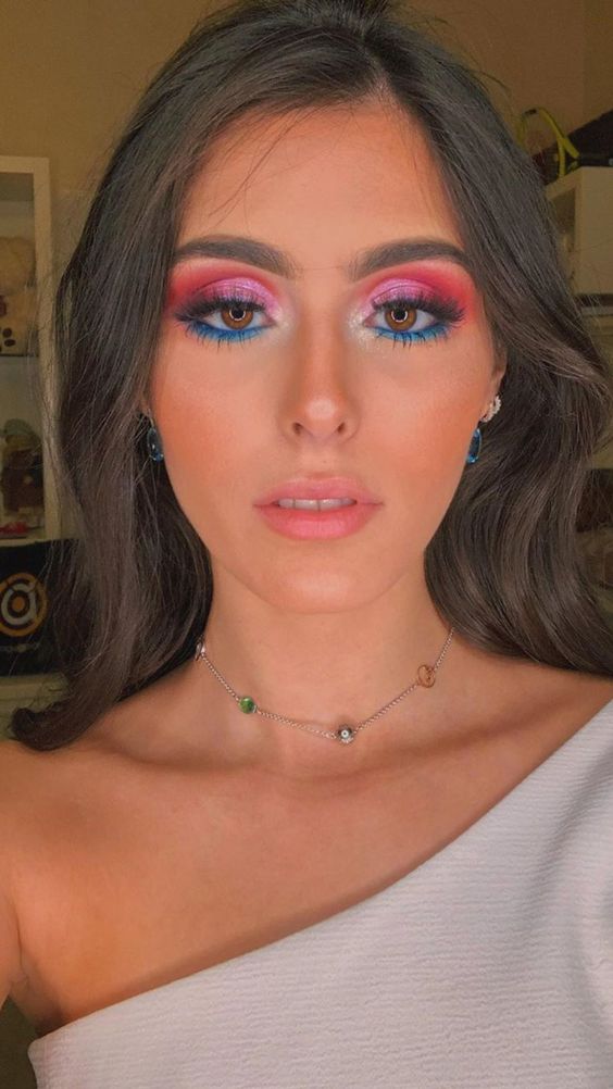 colorful makeup for homecoming