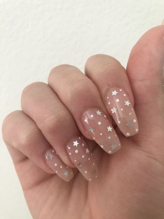 star studded homecoming nail designs