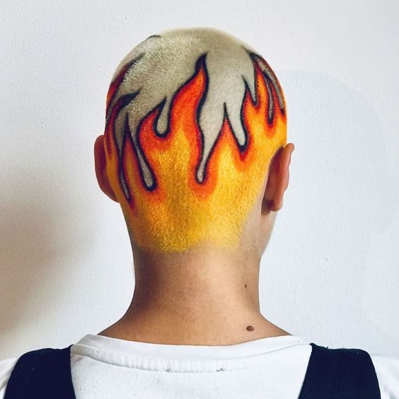 fire design haircut for skaters