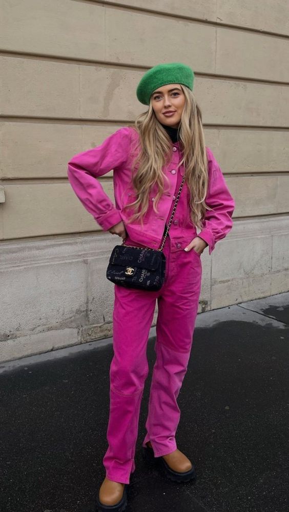 pink winter outfits for teenage girls