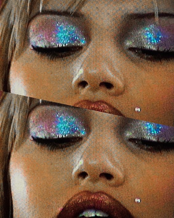 mermaid glitter makeup