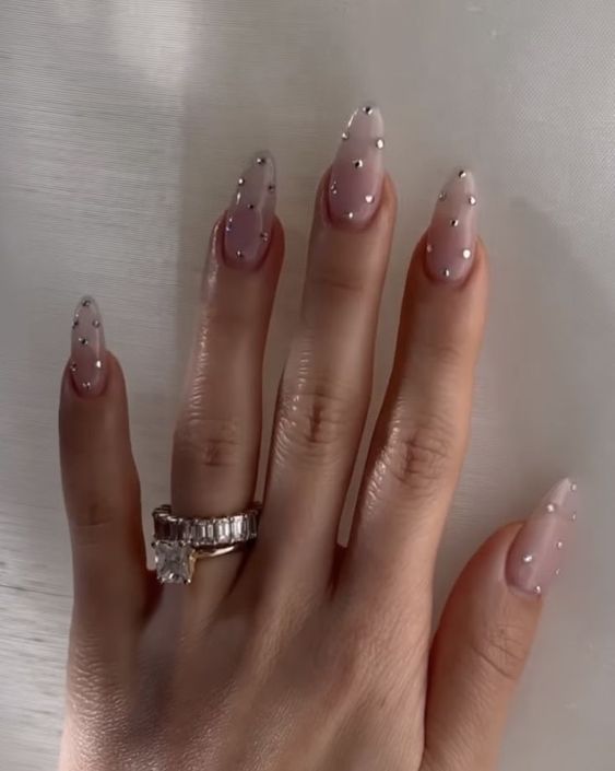 rhinestone homecoming nail ideas