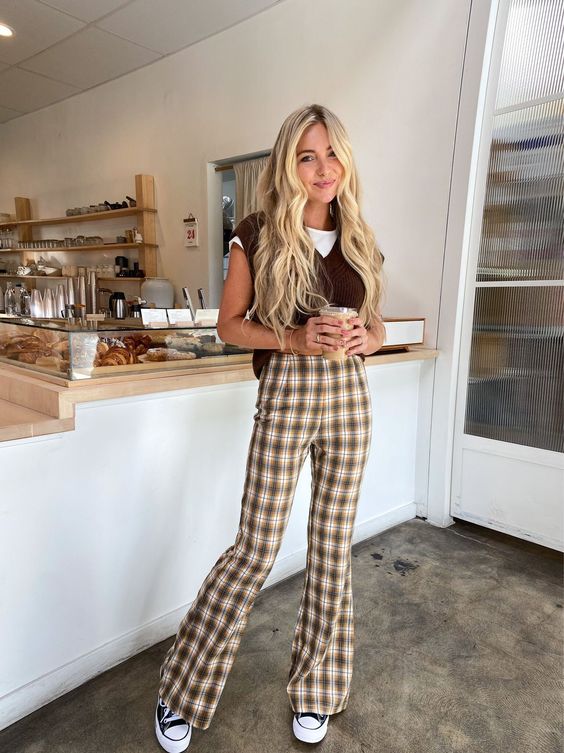 plaid pants outfit