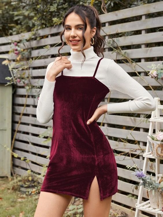 red velvet dress for the holidays