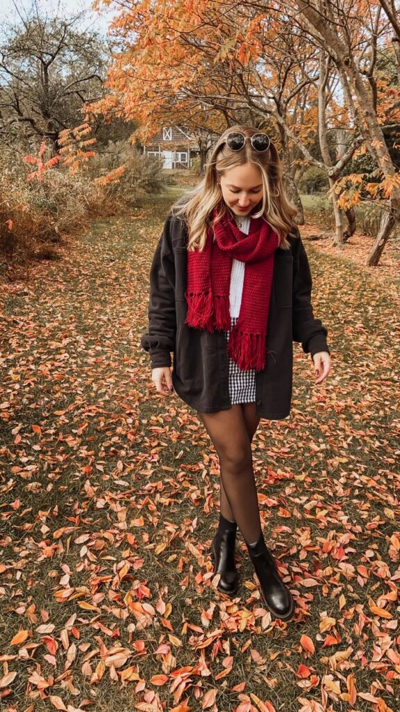 scarf outfits for teenage girls in Christmas