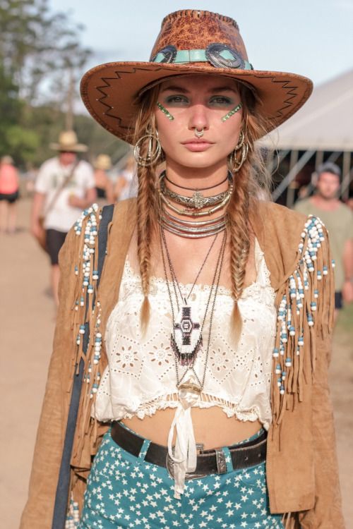 fishtail braids cowboy hat