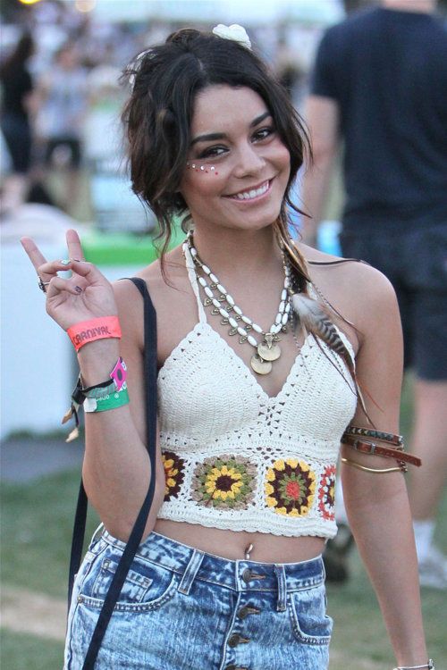 Vanessa Hudgens festival hairstyles