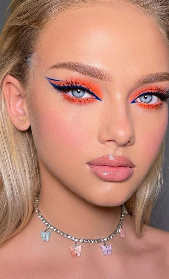 orange Coachella makeup 