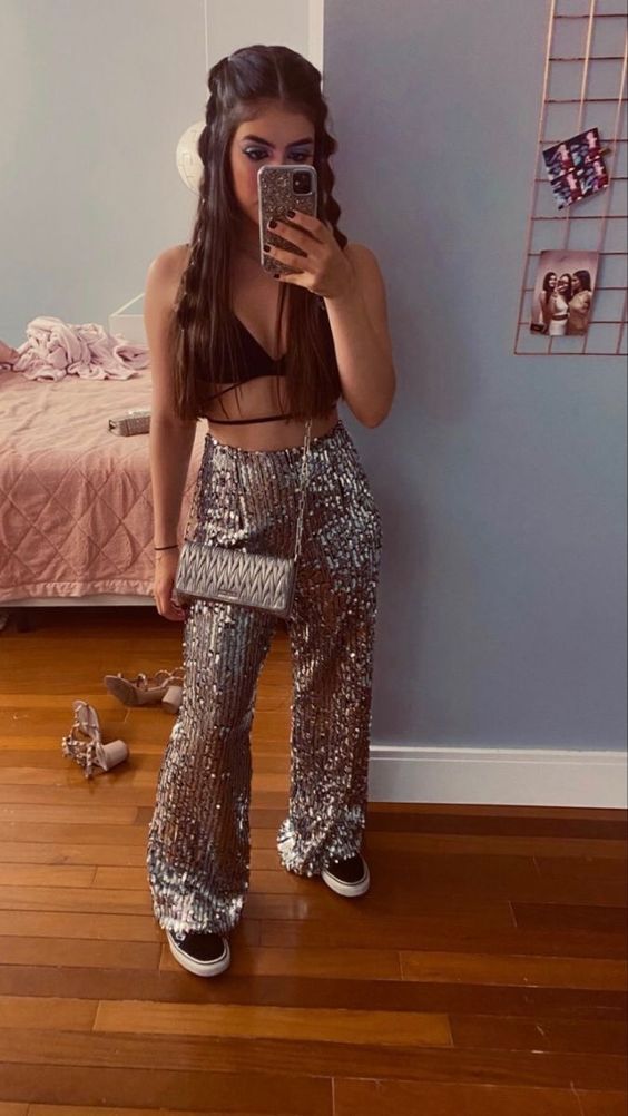 sequin pants for music festival