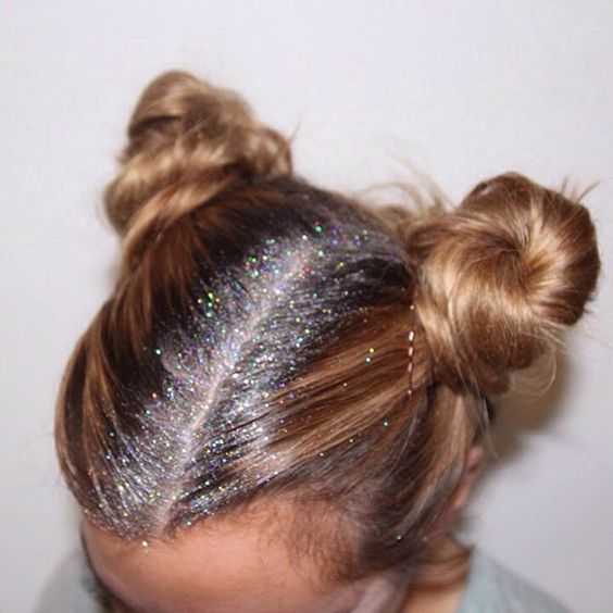 festival hairstyles with glitter