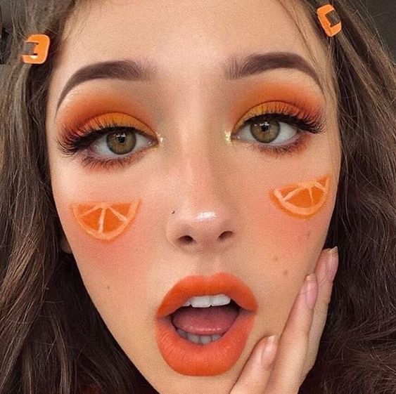 orange Coachella makeup looks