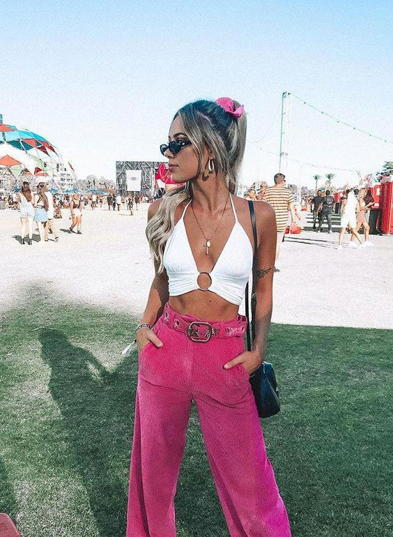 pink palazzo pants