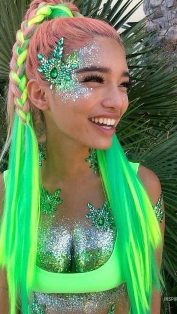 neon Coachella hairstyles