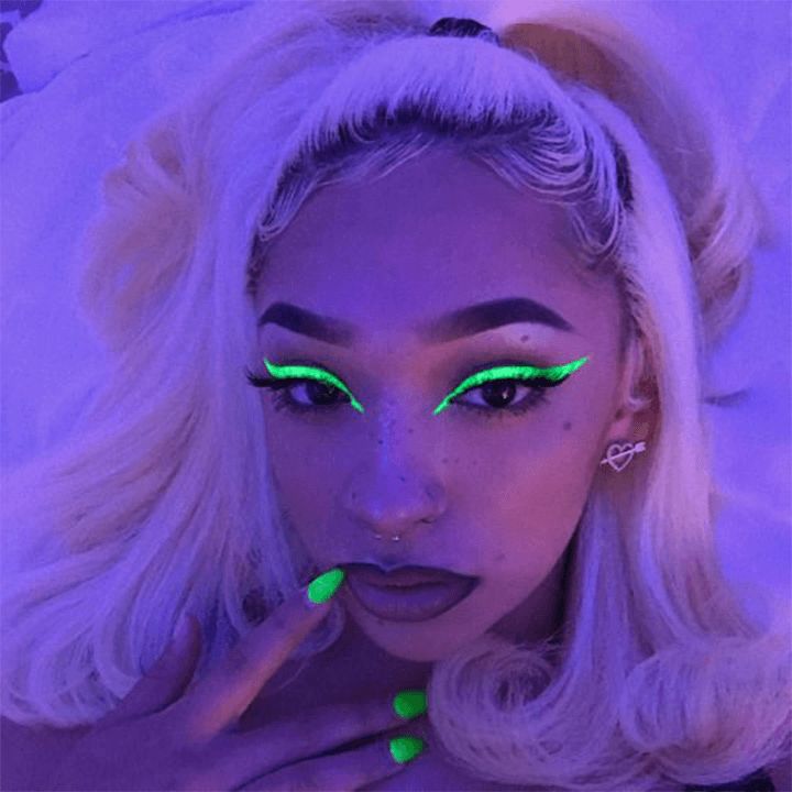 glow in the dark concert makeup looks