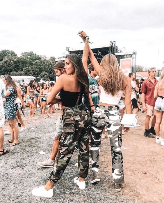 camo pants festival outfit inspiration