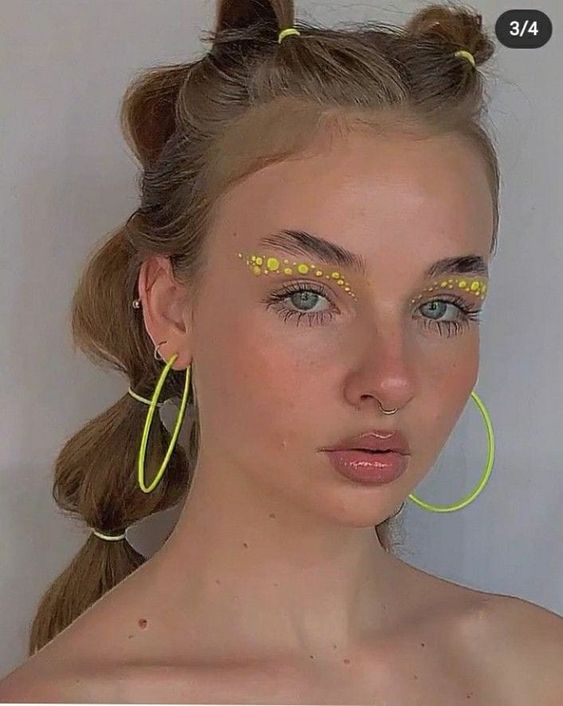 yellow Coachella makeup looks