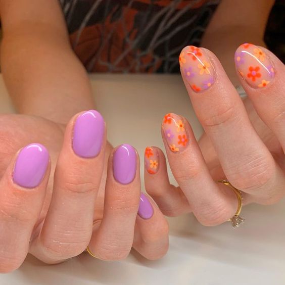 two manicure nail designs