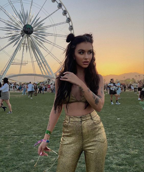 glitter Coachella outfits