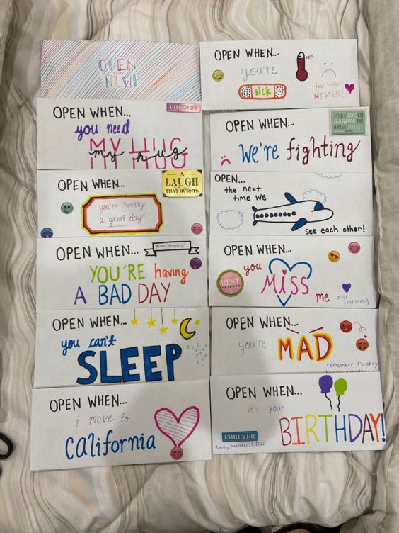 open when letters gift ideas for teen boyfriend