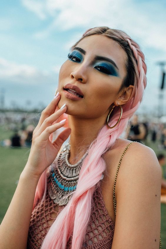 extensions hairstyles for Coachella