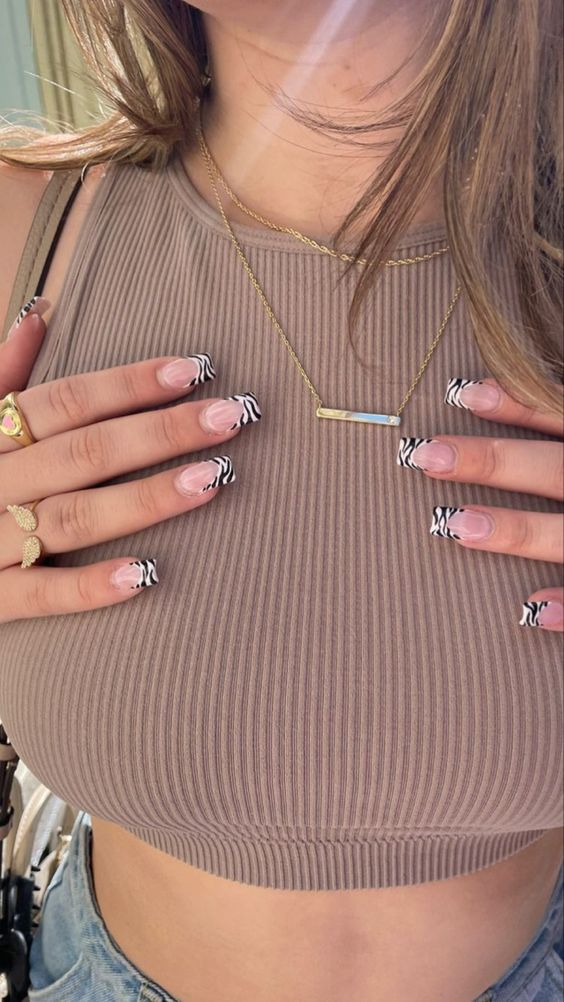 zebra print nail ideas