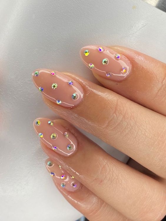 rhinestone festival nail designs