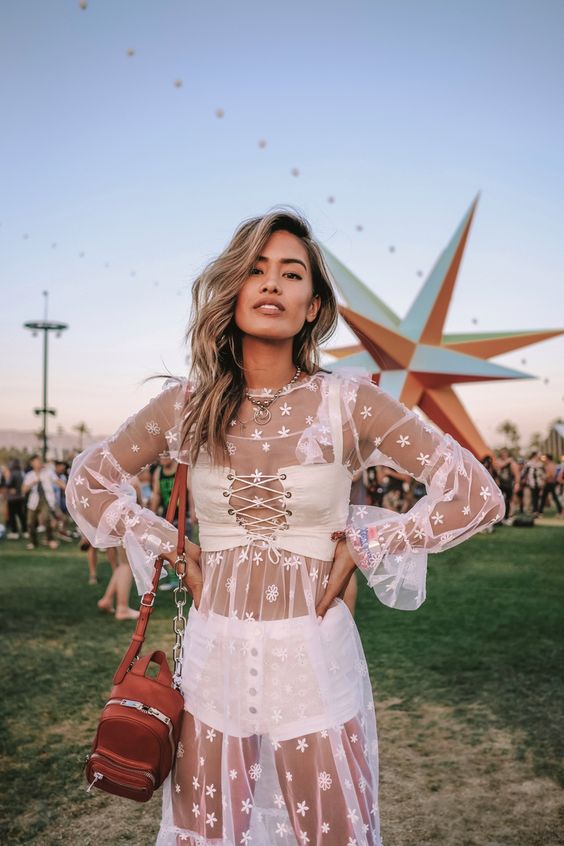 sheer mesh Coachella outfits