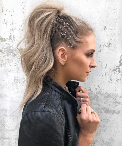 ponytail with hair rings