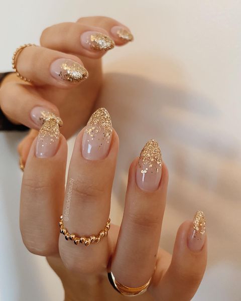 easy gold festival nail ideas