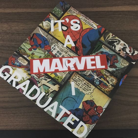 Marvel graduation cap design