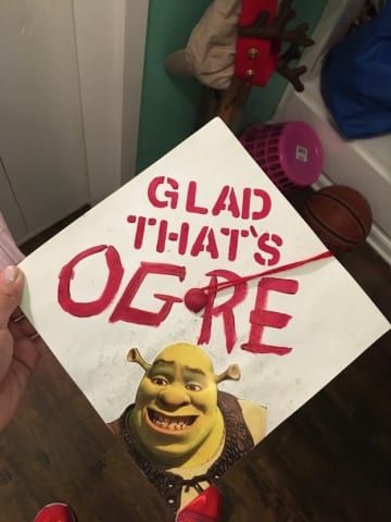 Shrek graduation cap designs