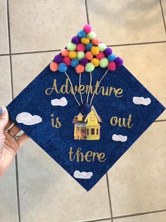 Up movie graduation cap 